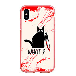 Чехол iPhone XS Max матовый What cat