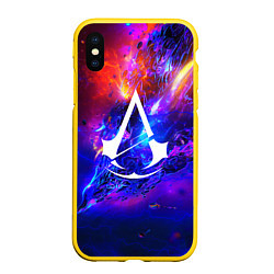 Чехол iPhone XS Max матовый ASSASSINS CREED, цвет: 3D-желтый