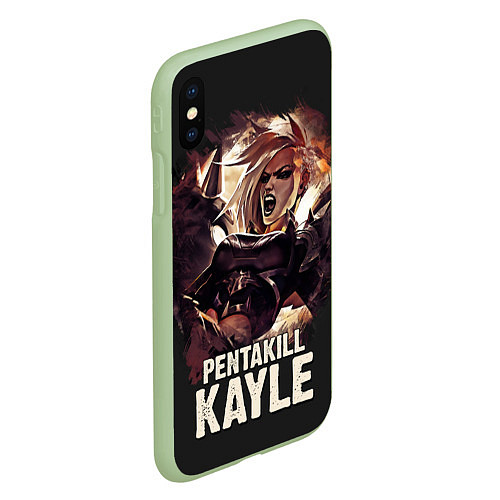 Чехол iPhone XS Max матовый Kayle / 3D-Салатовый – фото 2