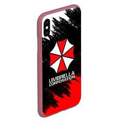 Чехол iPhone XS Max матовый UMBRELLA CORP, цвет: 3D-малиновый — фото 2