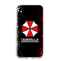 Чехол iPhone XS Max матовый UMBRELLA CORP, цвет: 3D-белый