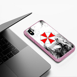 Чехол iPhone XS Max матовый UMBRELLA CORP, цвет: 3D-розовый — фото 2