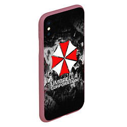 Чехол iPhone XS Max матовый UMBRELLA CORP, цвет: 3D-малиновый — фото 2