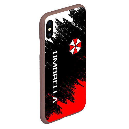 Чехол iPhone XS Max матовый UMBRELLA CORP / 3D-Коричневый – фото 2