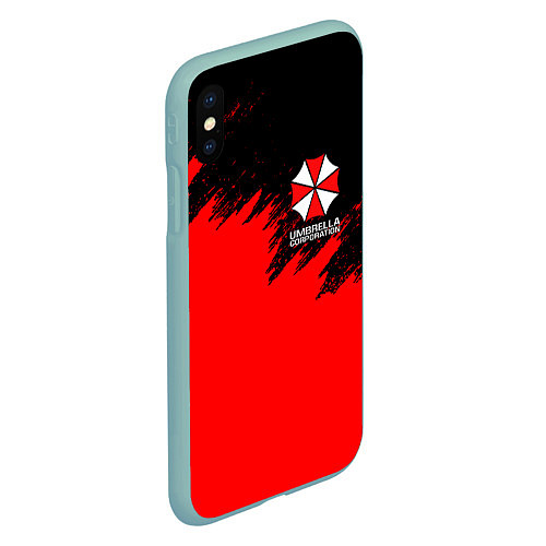 Чехол iPhone XS Max матовый UMBRELLA CORP / 3D-Мятный – фото 2