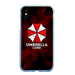 Чехол iPhone XS Max матовый UMBRELLA CORP, цвет: 3D-голубой