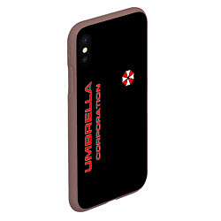 Чехол iPhone XS Max матовый Umbrella Corporation, цвет: 3D-коричневый — фото 2