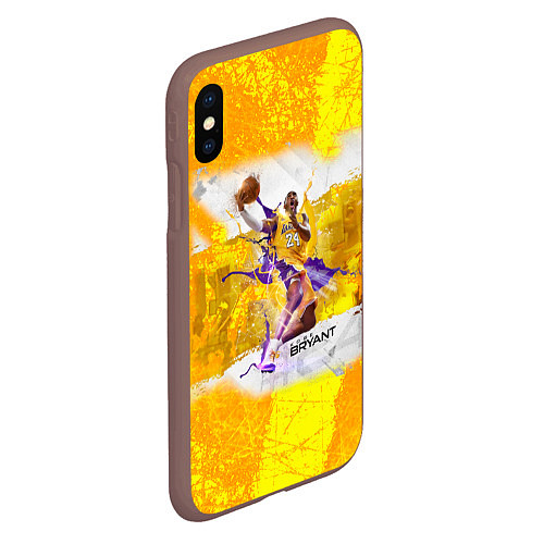 Чехол iPhone XS Max матовый Kobe Bryant / 3D-Коричневый – фото 2