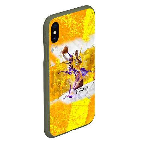 Чехол iPhone XS Max матовый Kobe Bryant / 3D-Темно-зеленый – фото 2