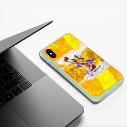 Чехол iPhone XS Max матовый Kobe Bryant, цвет: 3D-салатовый — фото 2