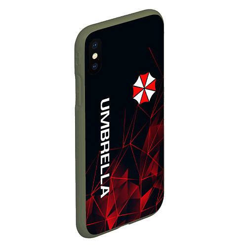 Чехол iPhone XS Max матовый UMBRELLA CORP / 3D-Темно-зеленый – фото 2