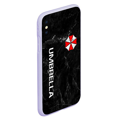 Чехол iPhone XS Max матовый UMBRELLA CORP / 3D-Светло-сиреневый – фото 2