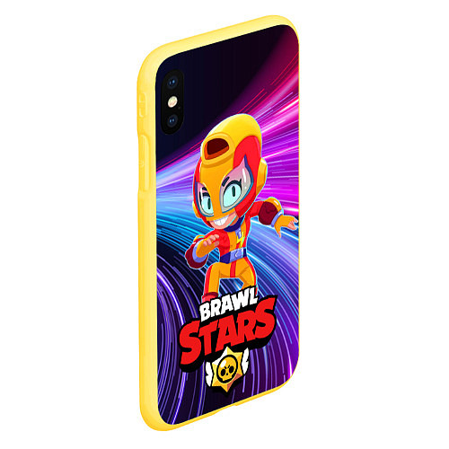 Чехол iPhone XS Max матовый MAX BRAWL STARS / 3D-Желтый – фото 2