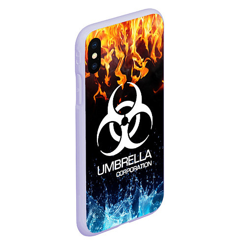 Чехол iPhone XS Max матовый UMBRELLA CORPORATION / 3D-Светло-сиреневый – фото 2