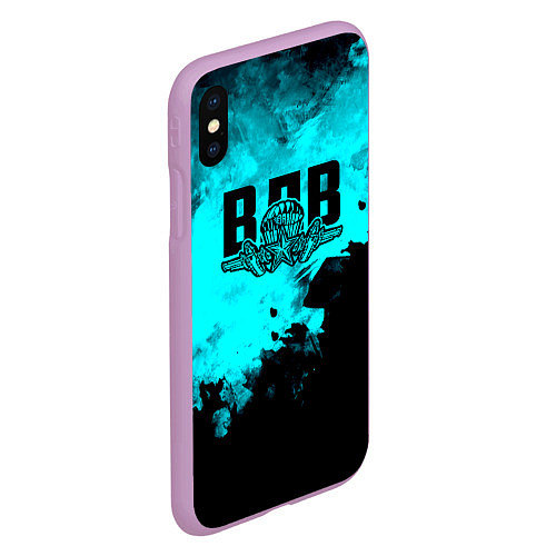 Чехол iPhone XS Max матовый ВДВ / 3D-Сиреневый – фото 2