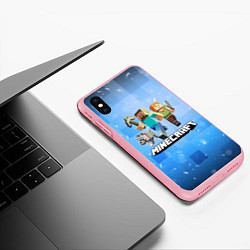 Чехол iPhone XS Max матовый Minecraft Майнкрафт, цвет: 3D-баблгам — фото 2