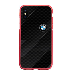 Чехол iPhone XS Max матовый BMW, цвет: 3D-красный