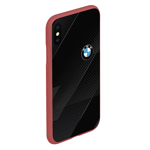 Чехол iPhone XS Max матовый BMW / 3D-Красный – фото 2