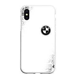 Чехол iPhone XS Max матовый BMW, цвет: 3D-белый