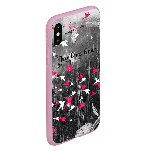 Чехол iPhone XS Max матовый Three Days Grace art / 3D-Розовый – фото 2