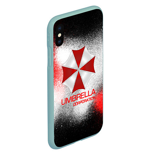 Чехол iPhone XS Max матовый UMBRELLA CORP / 3D-Мятный – фото 2