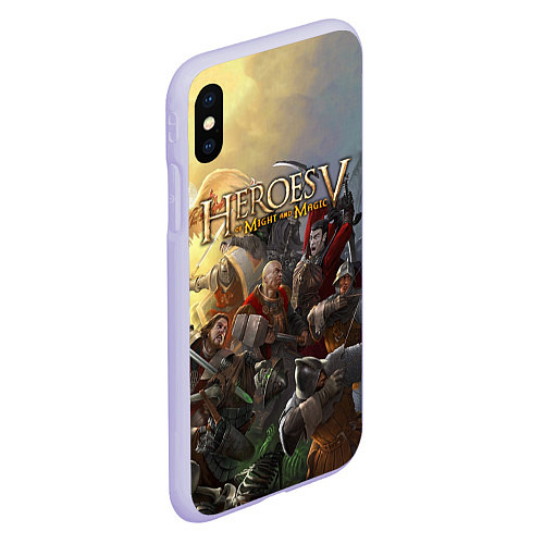 Чехол iPhone XS Max матовый Heroes of Might and Magic / 3D-Светло-сиреневый – фото 2