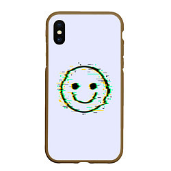 Чехол iPhone XS Max матовый Smile, цвет: 3D-коричневый