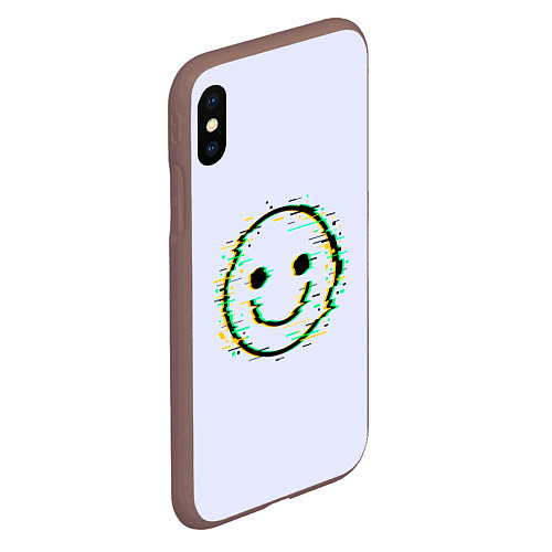 Чехол iPhone XS Max матовый Smile / 3D-Коричневый – фото 2