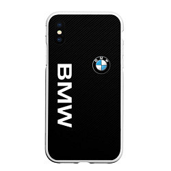 Чехол iPhone XS Max матовый BMW, цвет: 3D-белый