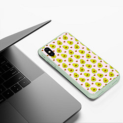Чехол iPhone XS Max матовый АВОКАДО, цвет: 3D-салатовый — фото 2