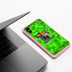 Чехол iPhone XS Max матовый MINECRAFT, цвет: 3D-баблгам — фото 2