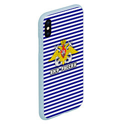 Чехол iPhone XS Max матовый Тельняшка ВМФ, цвет: 3D-голубой — фото 2