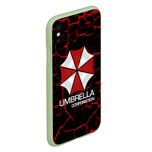 Чехол iPhone XS Max матовый UMBRELLA CORP / 3D-Салатовый – фото 2