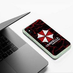 Чехол iPhone XS Max матовый UMBRELLA CORP, цвет: 3D-салатовый — фото 2