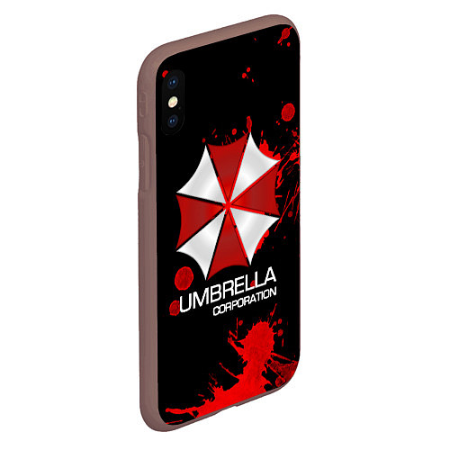 Чехол iPhone XS Max матовый UMBRELLA CORP / 3D-Коричневый – фото 2