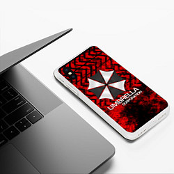 Чехол iPhone XS Max матовый UMBRELLA CORP, цвет: 3D-белый — фото 2