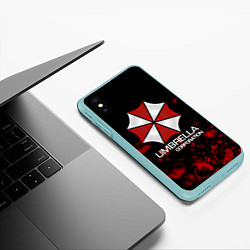 Чехол iPhone XS Max матовый UMBRELLA CORP, цвет: 3D-мятный — фото 2