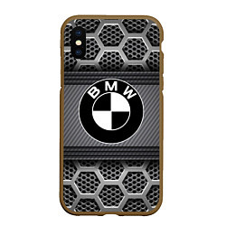 Чехол iPhone XS Max матовый BMW, цвет: 3D-коричневый