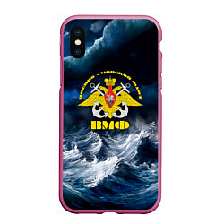 Чехол iPhone XS Max матовый Военно-морской флот