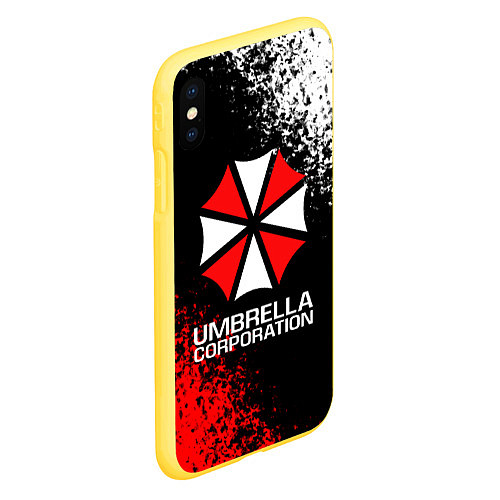 Чехол iPhone XS Max матовый UMBRELLA CORPORATION / 3D-Желтый – фото 2