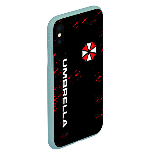 Чехол iPhone XS Max матовый UMBRELLA CORPORATION / 3D-Мятный – фото 2