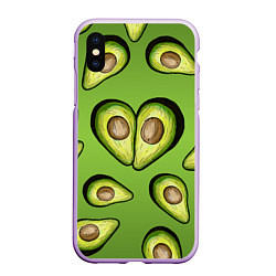 Чехол iPhone XS Max матовый Люблю авокадо