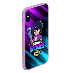 Чехол iPhone XS Max матовый BRAWL STARS BIBI, цвет: 3D-сиреневый — фото 2