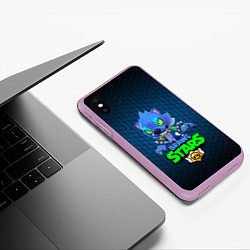 Чехол iPhone XS Max матовый Brawl stars, цвет: 3D-сиреневый — фото 2