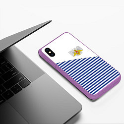 Чехол iPhone XS Max матовый ВМФ, цвет: 3D-фиолетовый — фото 2