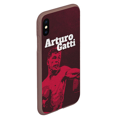 Чехол iPhone XS Max матовый Arturo Gatti / 3D-Коричневый – фото 2