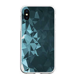 Чехол iPhone XS Max матовый Turquoise shift, цвет: 3D-белый