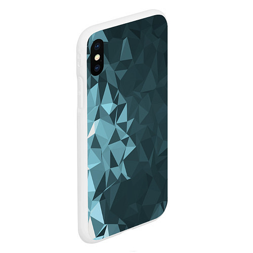 Чехол iPhone XS Max матовый Turquoise shift / 3D-Белый – фото 2