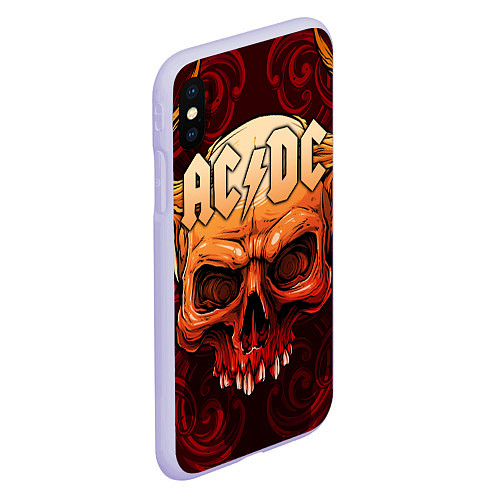 Чехол iPhone XS Max матовый ACDC / 3D-Светло-сиреневый – фото 2