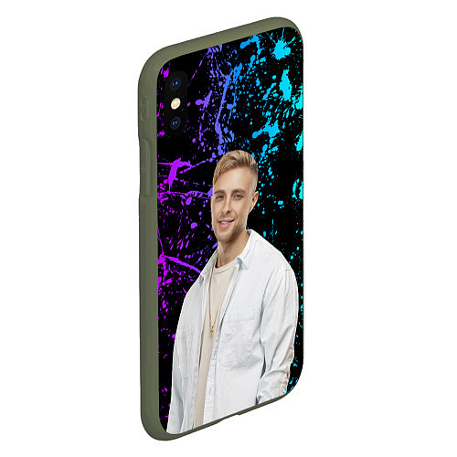 Чехол iPhone XS Max матовый Егор Крид / 3D-Темно-зеленый – фото 2